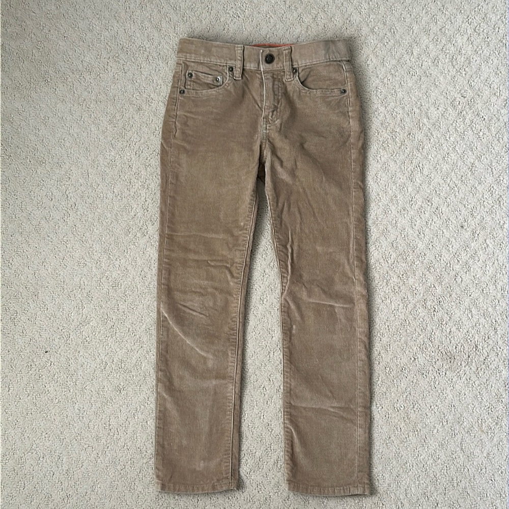J. Crew Crewcuts Boys Corduroy Pants size 7 adjustable waist khaki